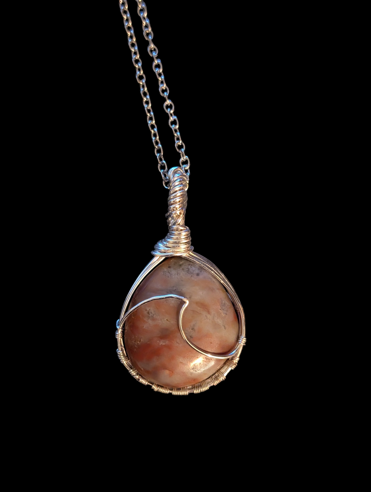 Desert Jasper Wave Pendant