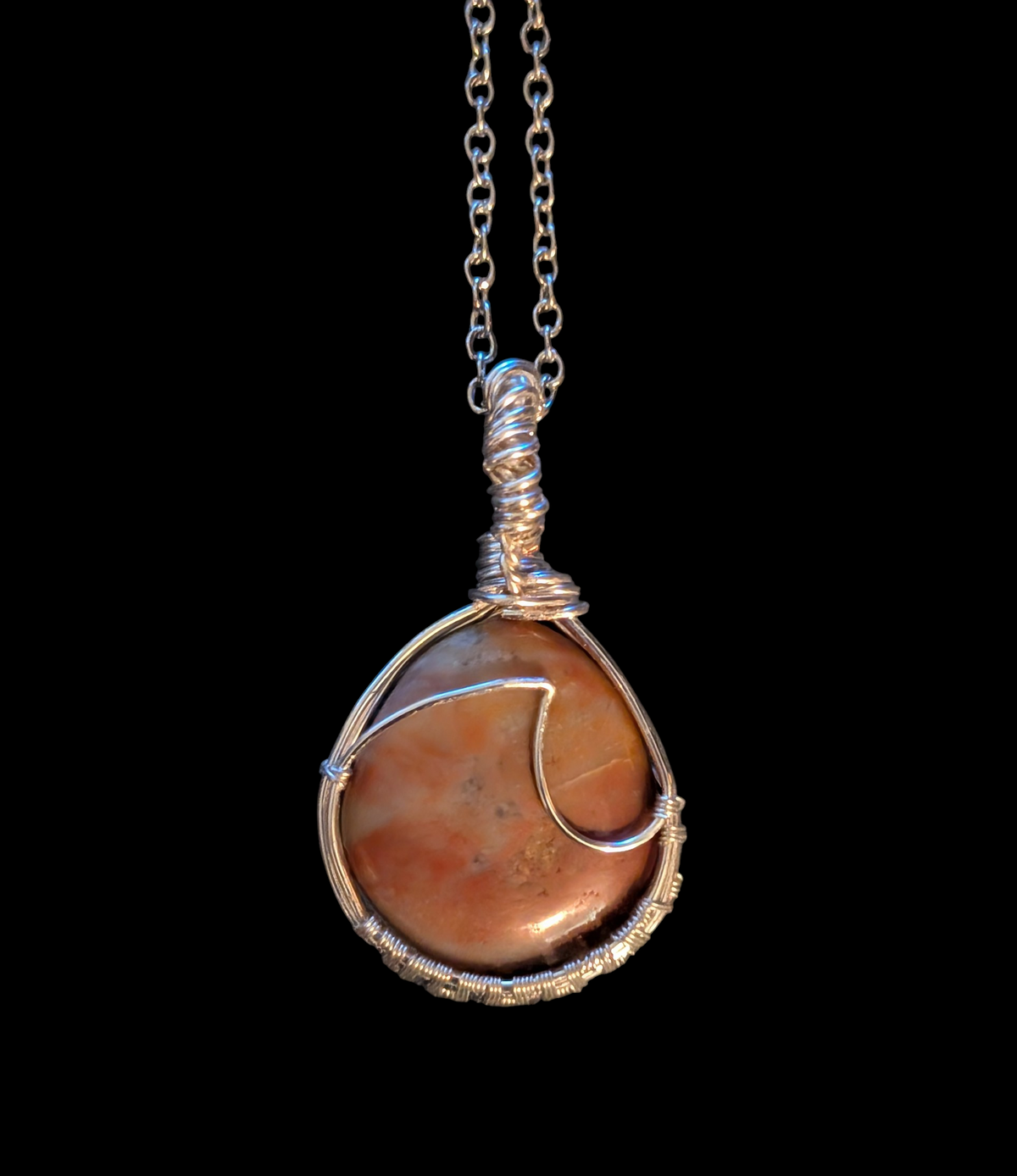 Desert Jasper Wave Pendant