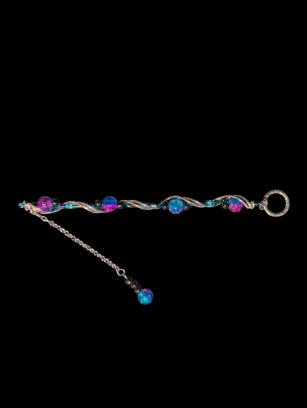 Galaxy Crackle Wire-Wrapped Bracelet