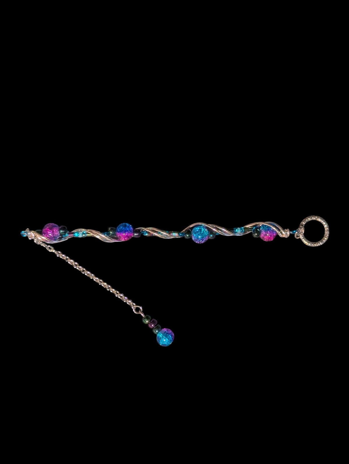 Galaxy Crackle Wire-Wrapped Bracelet