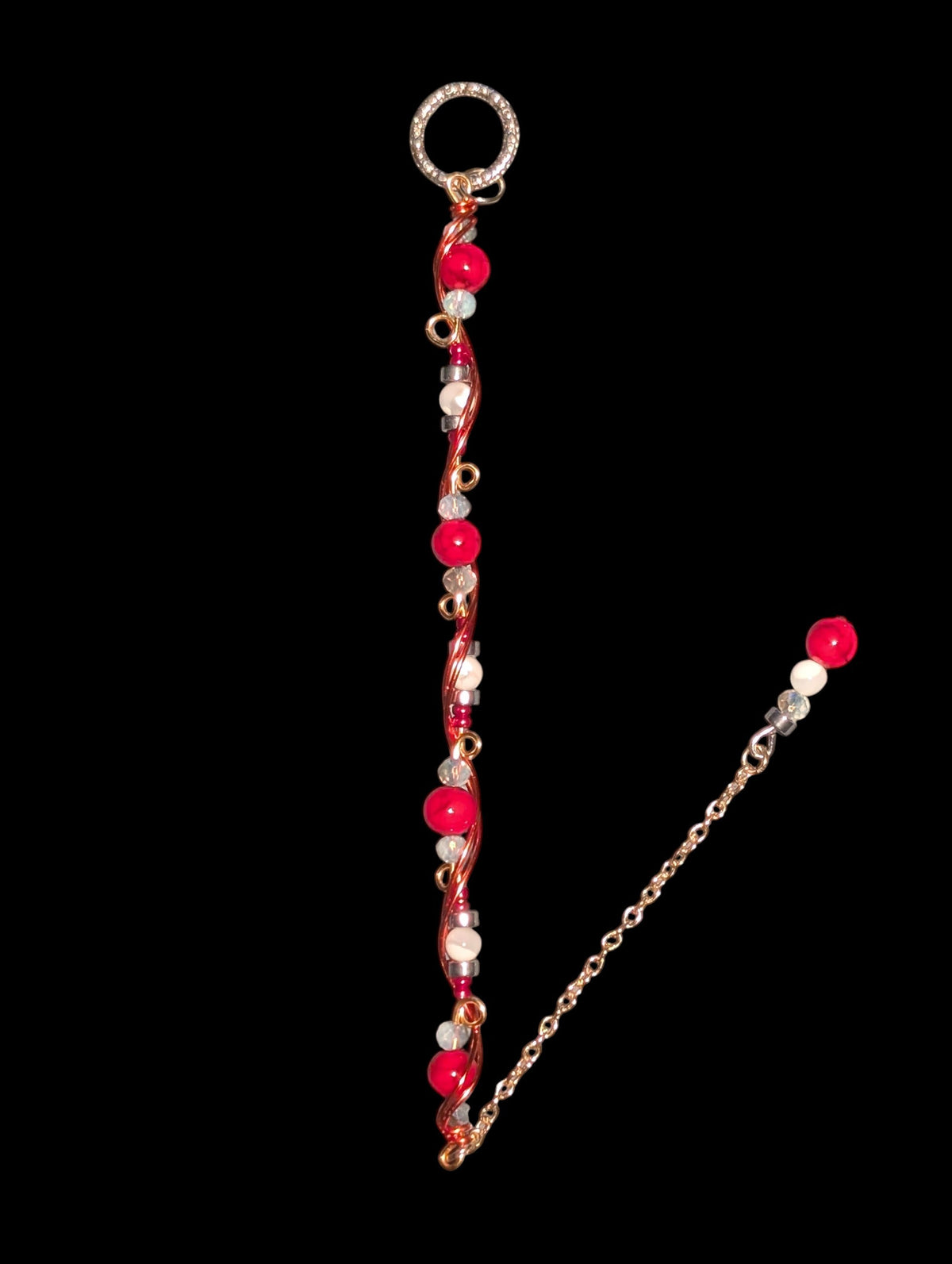 Dyed Quartz Wire-Wrapped Bracelet