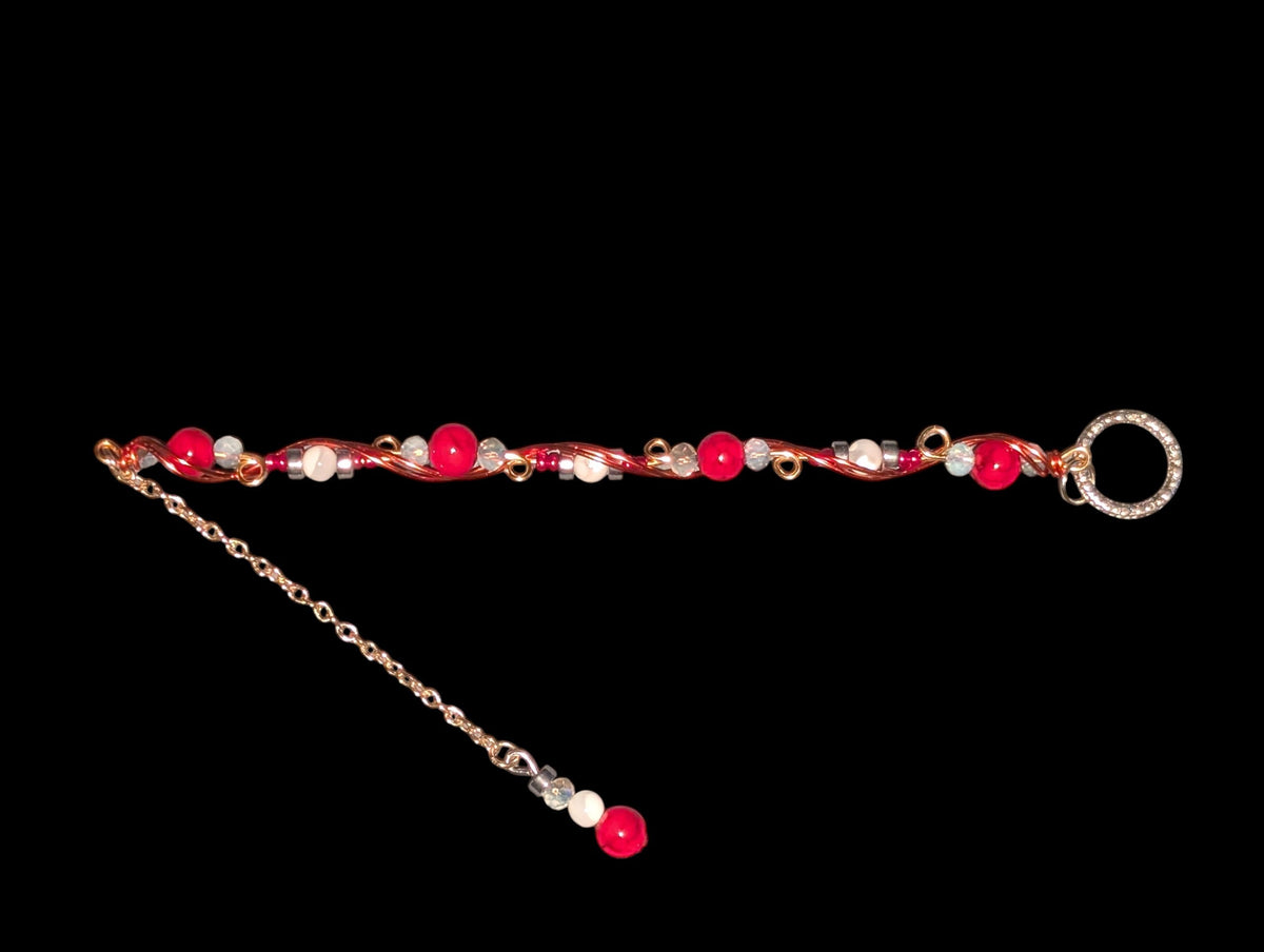 Dyed Quartz Wire-Wrapped Bracelet