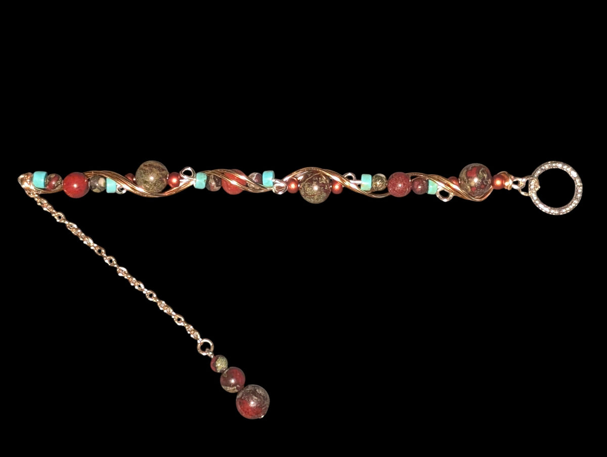 Dragon Blood Wire-Wrapped Bracelet