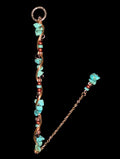 Natural Turquoise Wire-Wrapped Bracelet