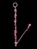 Dyed Imperial Jasper & Amethyst Wire-Wrapped Bracelet
