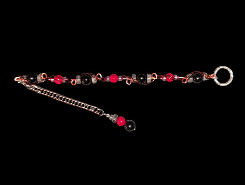 Black Jasper Wire-Wrapped Bracelet