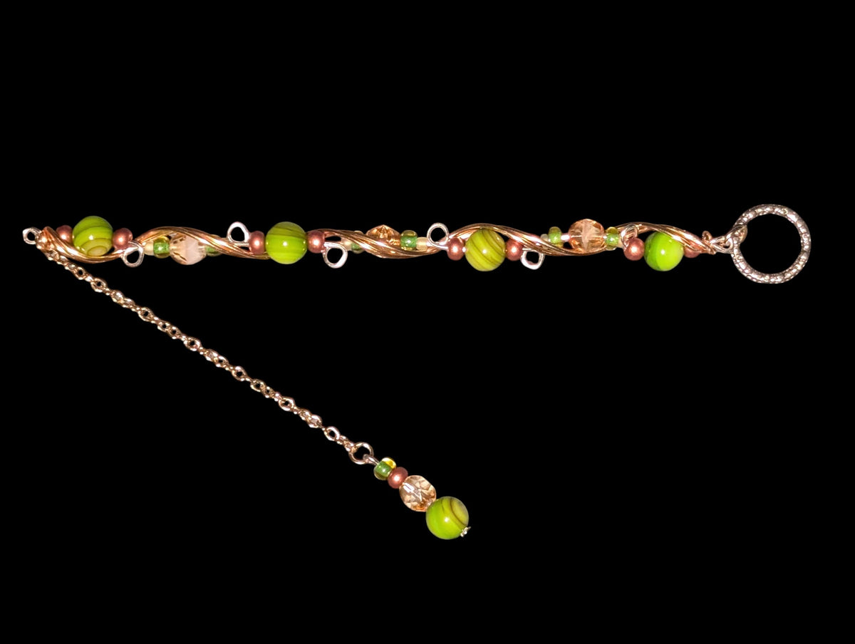 Czech Glass Wire-Wrapped Bracelet